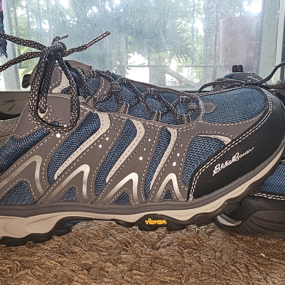 Eddie Bauer Women's Navy and Gray Trail Hiking Shoes